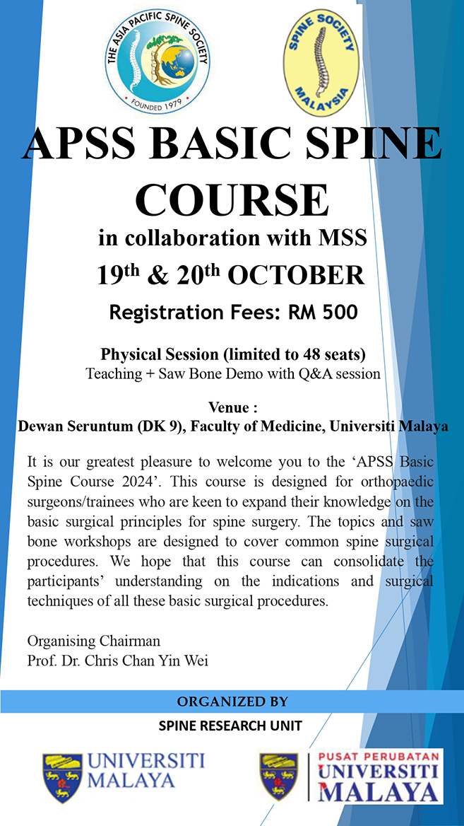 APSS Basic Spine Course 2024 Malaysia